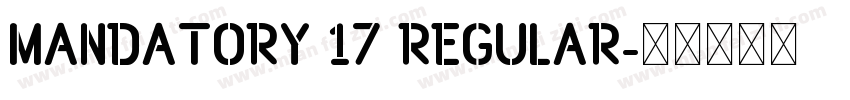 Mandatory 17 Regular字体转换